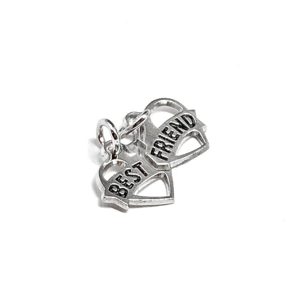 Sterling Silver Best Friend BFF Break Apart Charm - Picture 4 of 7